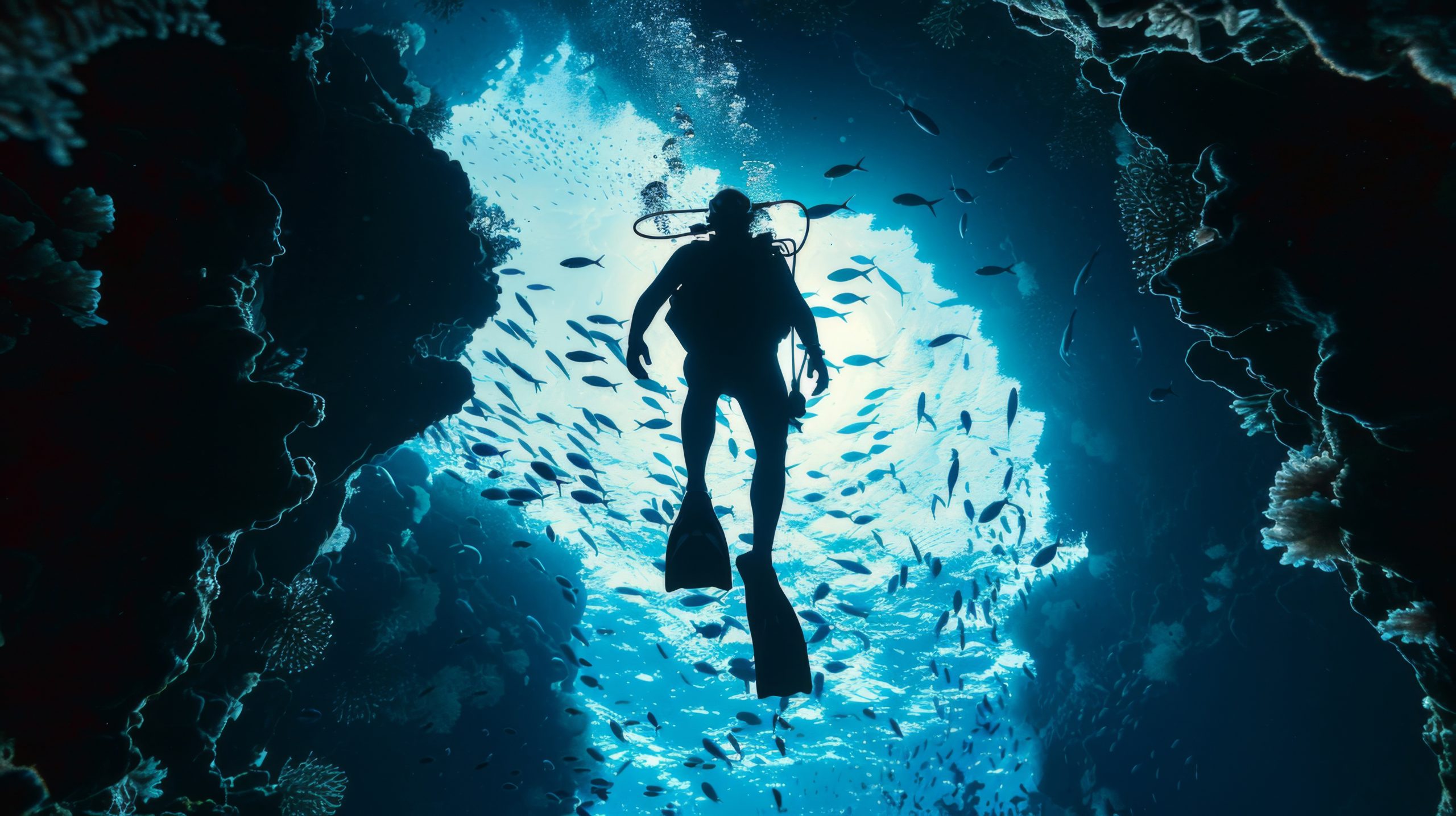 underwater-portrait-scuba-diver-exploring-sea-world